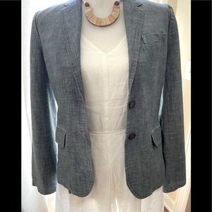 Jcrew chambray blazer size 4